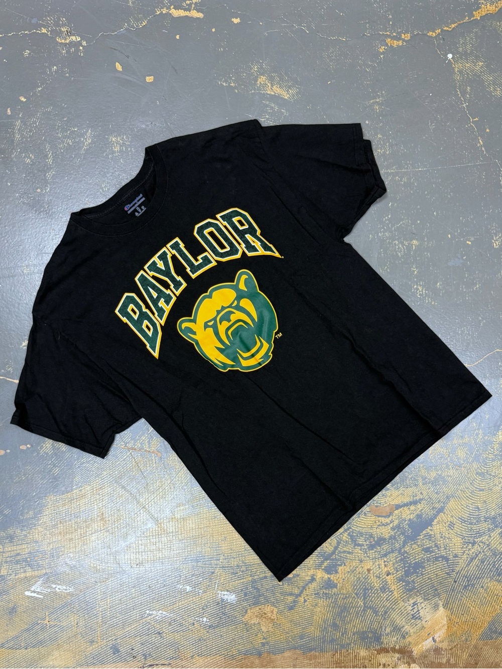 Champion Baylor Bears NCAA Logo Shirt XL BU University Waco Black Football